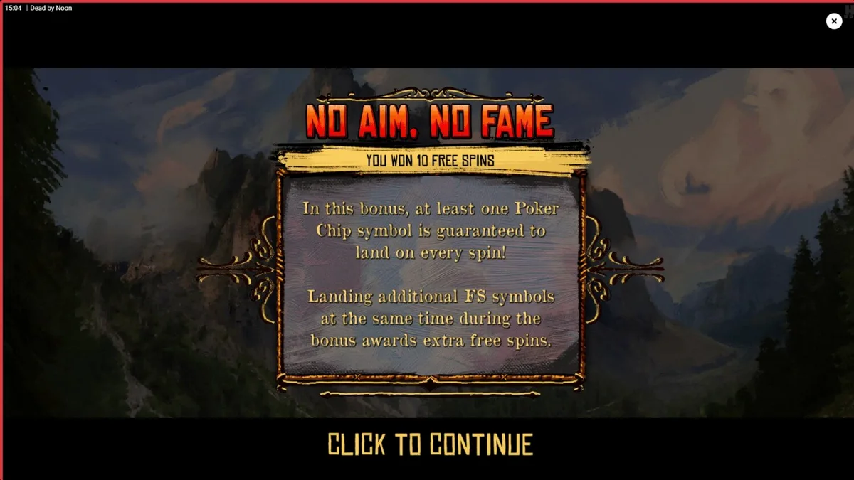Cenário de duelo no Velho Oeste no slot Dead by Noon